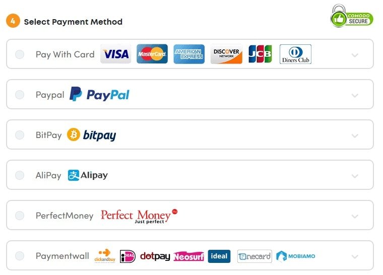 Ivacy VPN Payment Options